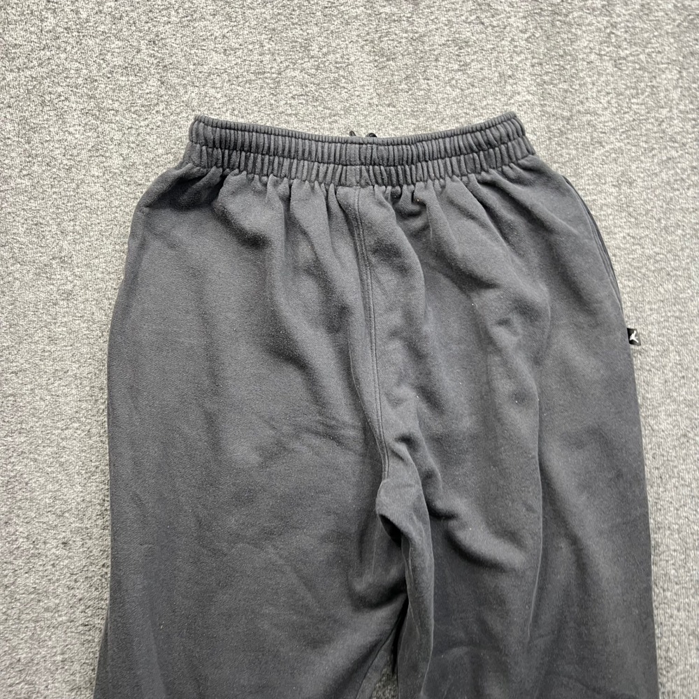 Jordan Sweatpants Mens Medium Gray Jumpman Fleece Joggers Snap Athletic Pants - Picture 16 of 16